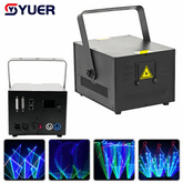 YUER™ 10W APP Full Color RGB Animation Laser Light 25Kpps Beam Pattern Effect ILDA DMX512 Sound Control For DJ Disco Party Bar Club Wedding Stage Lighting
