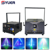 YUER™ 10W Full Color RGB APP Animation Laser Light With Emergency Switch 40Kpps Beam Pattern Effect ILDA DMX512 Control For DJ Disco Party Bar Club Wedding Stage Lighting