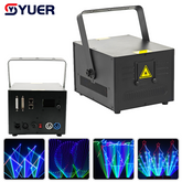 YUER™ 10W APP Full Color RGB Animation Laser Light 25Kpps Beam Pattern Effect ILDA DMX512 Sound Control For DJ Disco Party Bar Club Wedding Stage Lighting