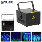 YUER™ 15W APP Full Color RGB Animation Laser Light 30Kpps Beam Pattern Effect ILDA DMX512 Sound Control For DJ Disco Party Bar Club Wedding Stage Lighting