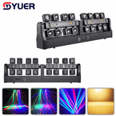 YUER™ 14x10W RGBW 4in1 +4x10w Gold Strobe +3 Red 2 Green 1 Blue Moving Head Light Lasr Strobe Effect DMX512 For DJ Disco Party Bar Club Wedding Stage Effect Lighting