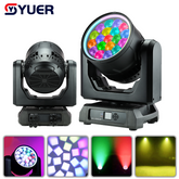 YUER™ IP65 Waterproof 19x60W RGBL LED Zoom Moving Head Light With Ring CMY Point Control Bee Eye Effect DMX512 For DJ Disco Party Bar Club Wedding Stage Lighting