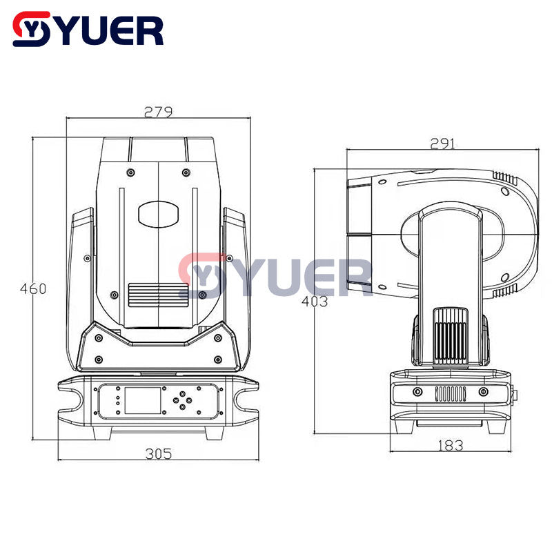 YUER™️ New 150W LED Lyre Moving Head Light Beam Spot 2IN1 LED Light Party Dj Stage Lighting Effect Night Club Wedding Shows Projector