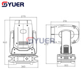 YUER™️ New 150W LED Lyre Moving Head Light Beam Spot 2IN1 LED Light Party Dj Stage Lighting Effect Night Club Wedding Shows Projector