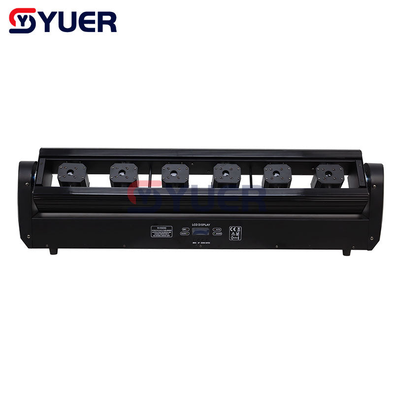 YUER™️ DJ Laser 6 Eyes Bar Light Fat Beam Laser RGB 6X500mw DMX Control Moving Head Beam Laser Light Party Disco Wedding Stage