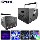 YUER™️ Lumière laser d'animation RVB 15W avec contrôle via application, motifs de faisceau, lumières de scène, DMX512 DJ Disco Mariage Bar Effet de scène