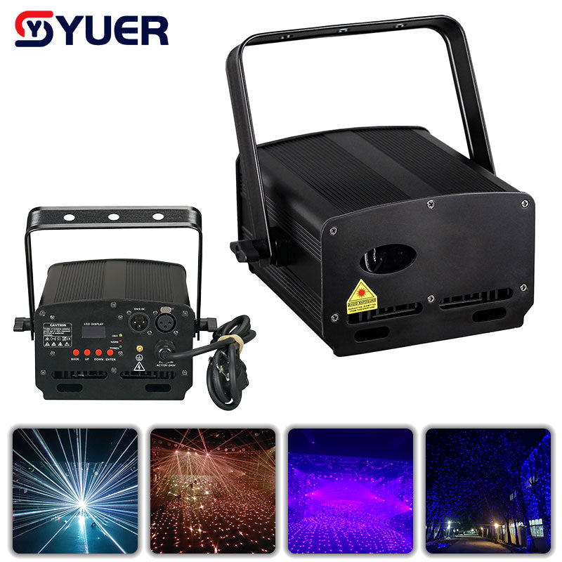 YUER™ 2W Indoor Starry Sky Star White Laser Light Projector DMX