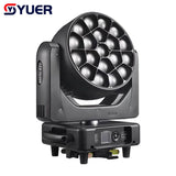 YUER™ 19X40W Bee Eye Zoom RGBW 4 in 1 Moving Head Light DMX512  Beam Strobe Effect DJ Disco Stage Wedding Party Bar