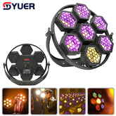 YUER™️ 7x50W Rétro Flash Light Strobe RGB Effet de lavage Son DMX Contrôle pour Party Disco Club Light DJ Equipment Stage Effect Lighting