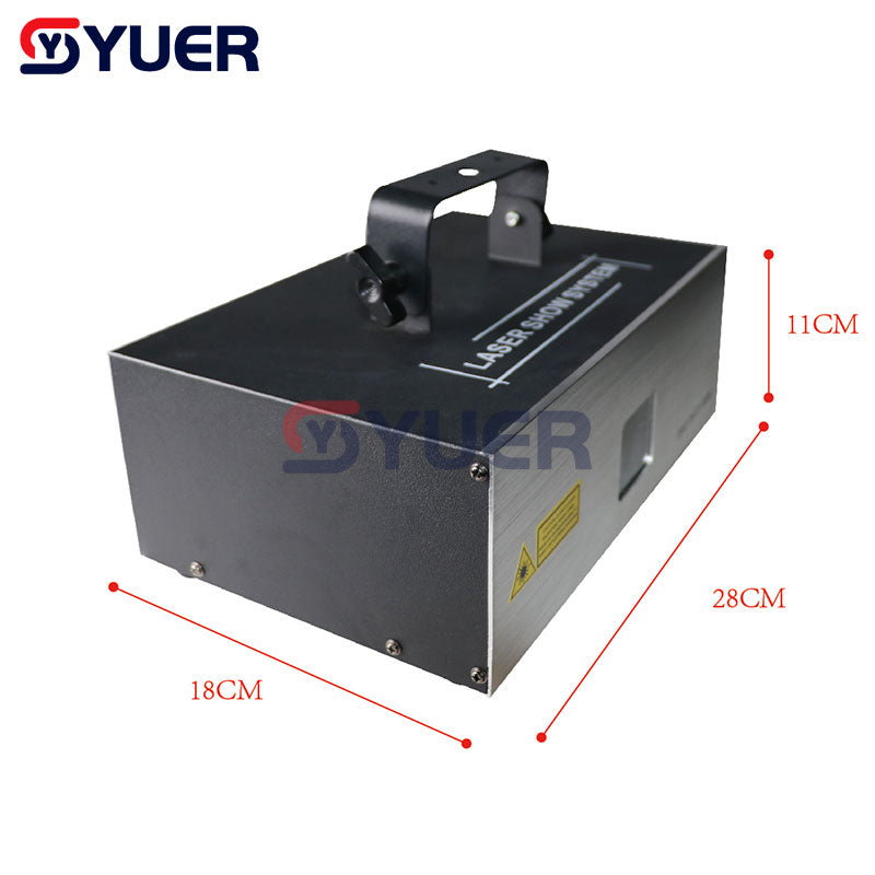 YUER™️ NEW 2W 3W RGB Full Color Animated Scanning Laser Light Laser Beam Projector DMX512 For DJ Disco Stage Wedding Music Party Bar