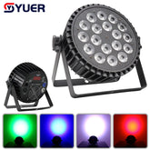 YUER™️ Die-cast Alu. Led Par Light 18x10W RGBW 4in1/18x15W RGBWA 5in1/18x18W RGBWA+UV 6in1 DMX Stage Lights Business Lighting High Power Light Party KTV Disco DJ