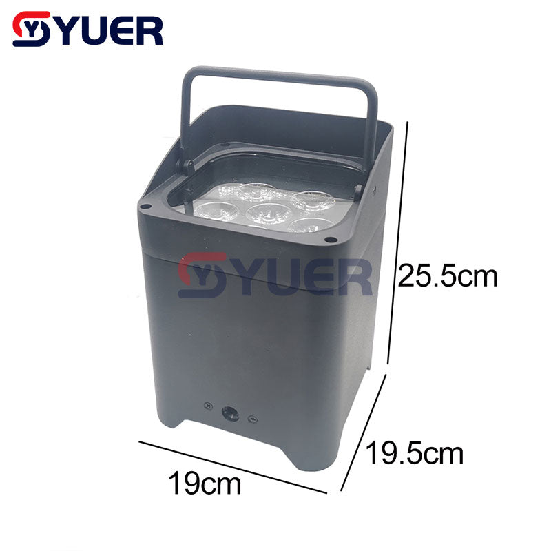 YUER™️ NEW Battery Wireless Par 6x18w RGBWA-UV 6IN1 DJ Par Light IR Remote and Wifi APP Control LED Par For DJ Disco Stage Indoor Bar