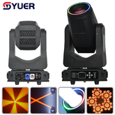 YUER™️ Lyre LED 300W Faisceau Spot Wash Zoom avec Anneau +5 Prismes + Effet d'Atomisation DMX pour DJ Bar Musique Fête Mariage