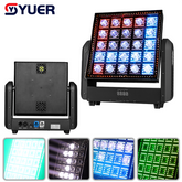 YUER™️ Lumière mobile à tête LED Matrix 25X5W Blanc + 400PCS RVB + 108PCS Effets stroboscopiques blancs et blancs chauds DMX512 pour DJ Disco Soirée Club Bar