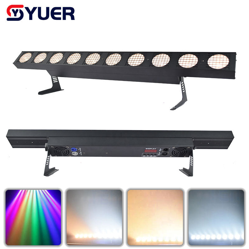 YUER™ 10X30W COB LED Bar Light Strip Matrix DMX Warm/Cold/RGBW Optional DJ disco Stage light Wash Wall Light for Club Party show