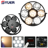 YUER™️ 7X50W CW WW COB Blinder rond Strobe Wash Effet DMX512 Pour Dj Dmx Lumière d'effet de scène Lumière Disco Dj Bar