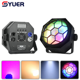 YUER™️ 100W Lumière de scène à LED COB blanc positif + blanc chaud avec lumière auxiliaire RGB 3IN1 Effet stroboscopique DMX512 pour fête discothèque Club Lumière Équipement DJ Effet Scène