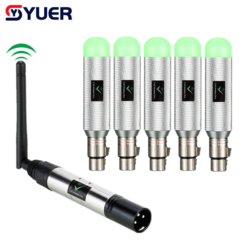 YUER™️ DMX512 Wireless Receiver or Transmitter Laser Light 500m Controller Receiver or Transmitter 2.4G for LED Stage Light LED Light