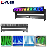 YUER™️ Lyre à tête mobile LED étanche IP65 10X60W RGBW 4EN1 avec 96 lumières dorées + 96 lumières froides + 96 effets stroboscopiques RGB DMX512 pour discothèque, piste de danse, bar, soirée, boîte de nuit