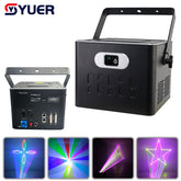 YUER™️ NOUVELLE Moule Lumière Laser RGB 12W avec contrôle APP ILDA DMX Animation Faisceau Scanner Projecteur Laser Scène Lumières à Effet Scène Dj Disco Fête Noël
