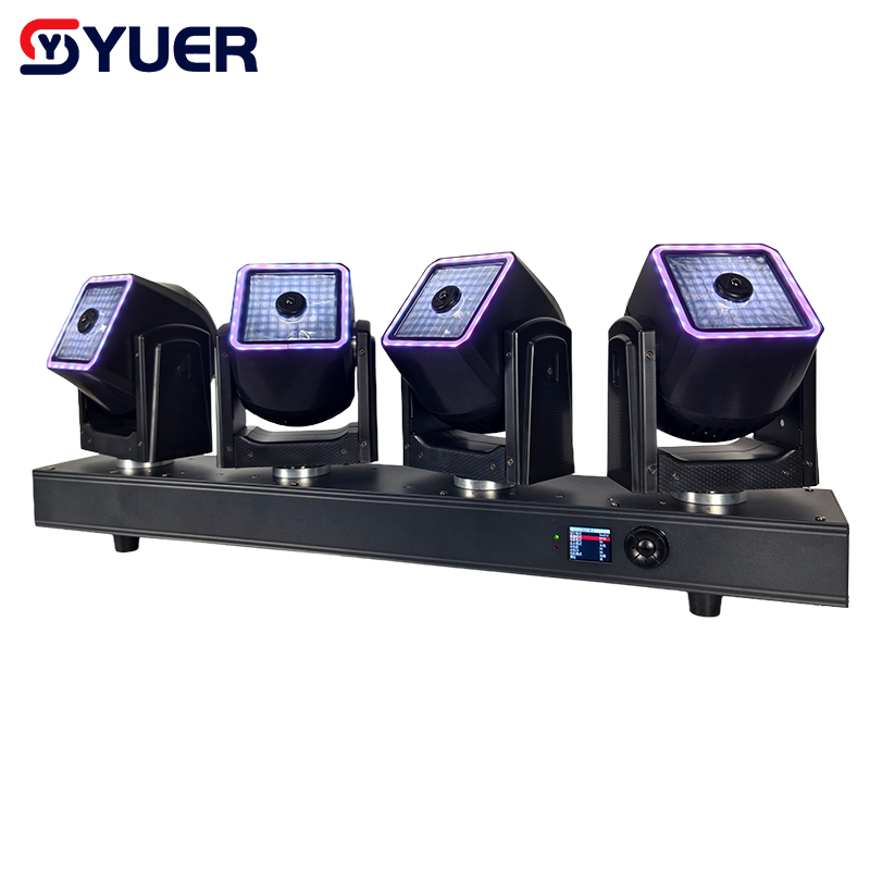 YUER™ 4x80W LED RGBW 4IN1 Moving Head  Beam Light  With Ring Infinite Rotation Wash DMX512 stage Effect For DJ Disco Wedding party Club