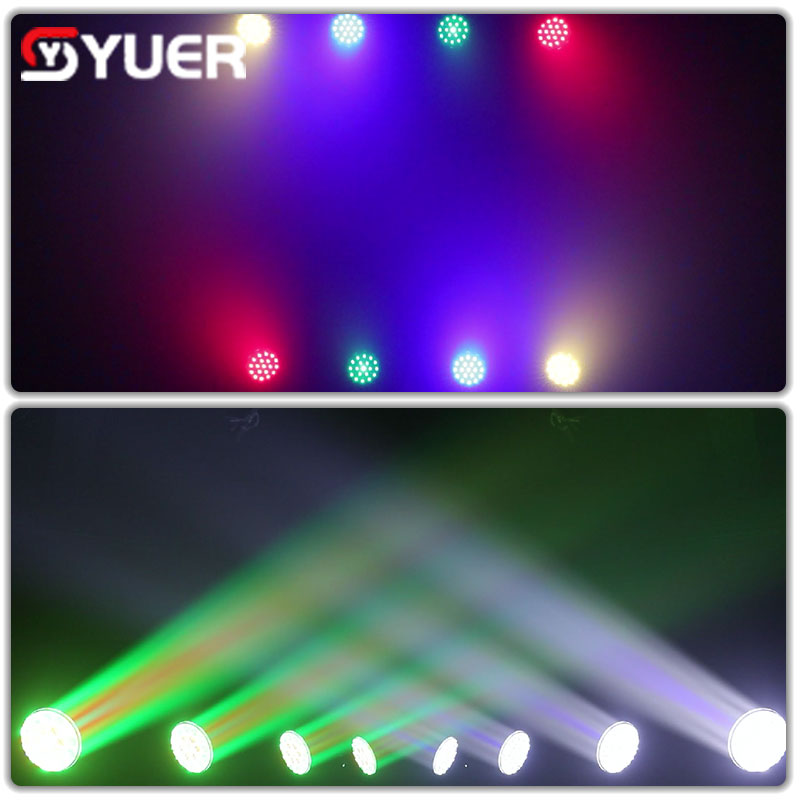 YUER™ 19x15w LED RGBW 4in1 Wash Beam Zoom Effect Par Lights Aluminum Case Strobe DMX Music Dj Disco Stage Chirstmas Background