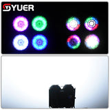 YUER™️ NEW  4 eyes 4X50W Cool Warm White  COB + RGB Flood Blinder Lights DJ Audience Stage Lighting Effect Disco Bar Wedding Party