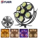 YUER™️ New Stage Light 7X100W LED Pixel Retro Light Background Light dj Nightclub bar Light 7pcs 100W warm white COB LED + 168pcs 0.3W RGB 3IN1 5050 LED