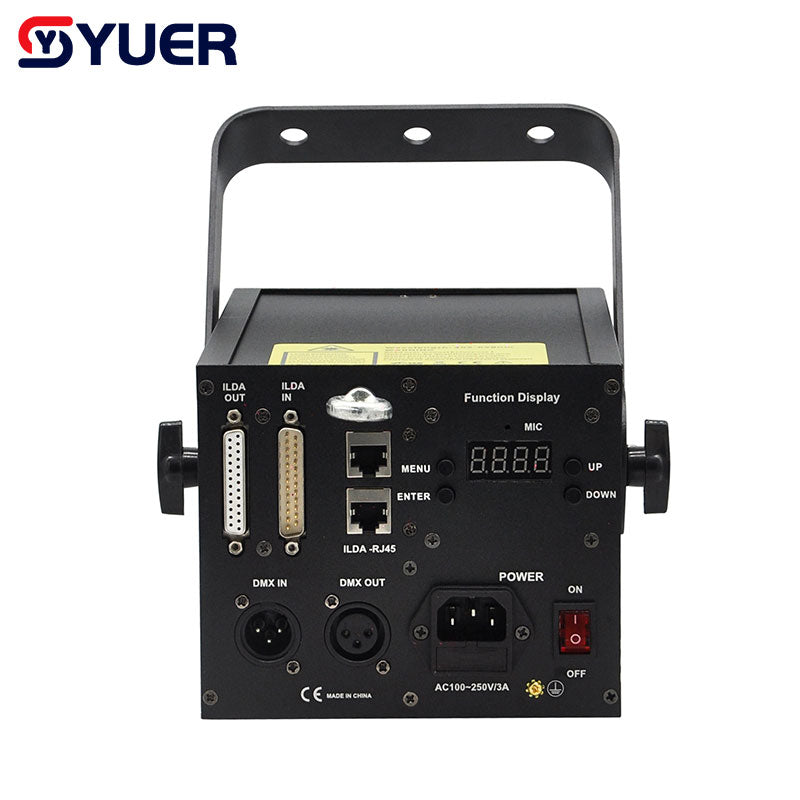 YUER™️ ILDA 1W/2W/3W Full Color Animation Beam Scanner  Laser Light Projector  Stage DJ Disco Bar Club Party Wedding Xmas Effect Show Lamp