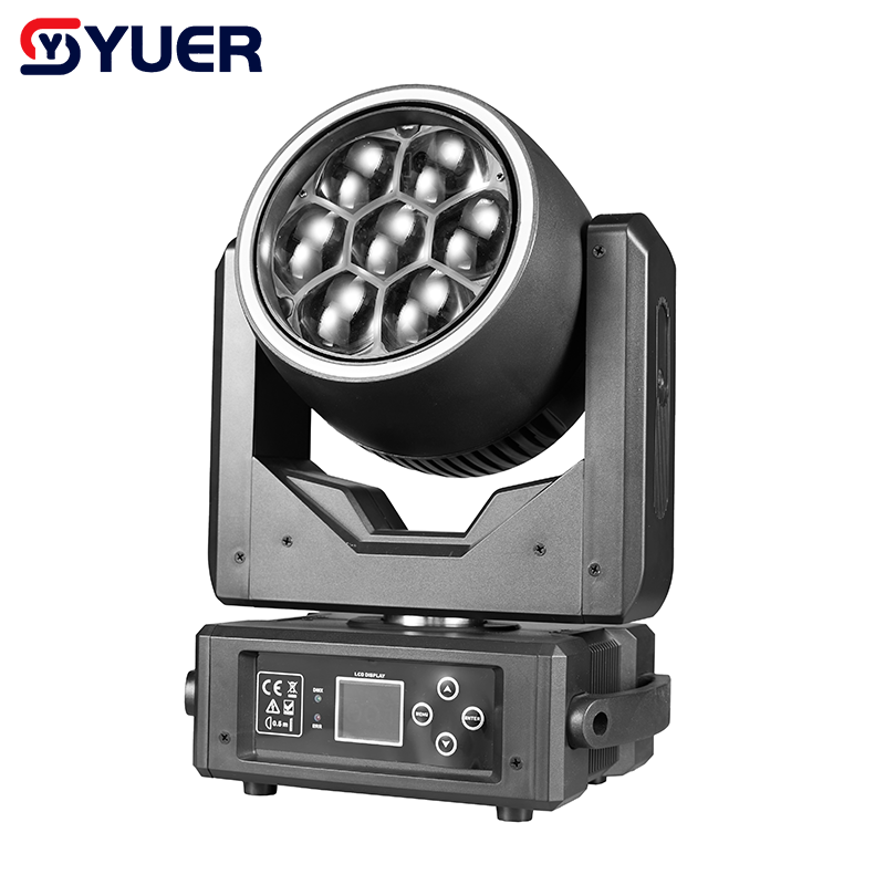 YUER™️MINI 7x40W RGBW 4IN1 LED Bee Eye Moving Head Light With Ring Wash Zoom Strobe Effect DMX512 For Party DJ Equipment Stage Effect Lighting