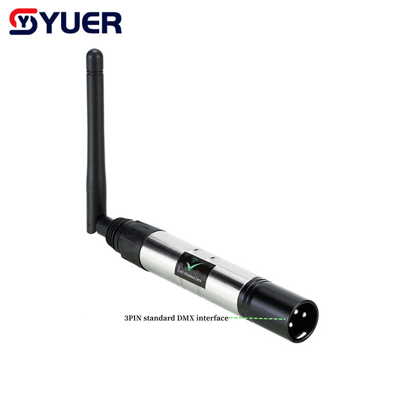 YUER™️ DMX512 Wireless Receiver or Transmitter Laser Light 500m Controller Receiver or Transmitter 2.4G for LED Stage Light LED Light