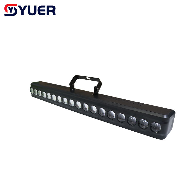 YUER™️ New 18X3W LED RGB Full Color Wash Light Stage Light Curtain Wall Wash Horse Racing Effect DMX512For DJ Disoc Party Bar Light