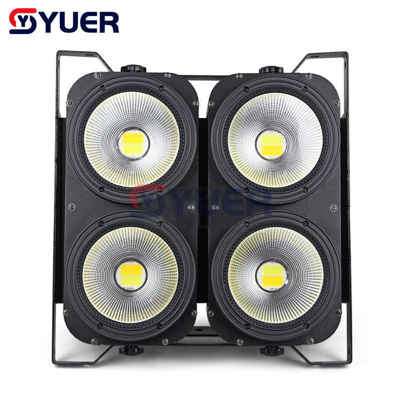YUER™️ LED COB 4 Eyes 4X100W Blinder Light DMX Stage Lighting Effect DMX Controller Club Show Night DJ Disco Professional Stage Lights