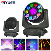 YUER™️ Lyre à tête mobile Œil d'abeille 10x15W RGBW 4en1 Wash+100W Beam avec ouverture DMX512 22/28/64CH pour DJ, bar, discothèque, concert, fête
