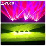 YUER™️ 20W 40K Full Color RGB Scanning Effect Laser Light DMX512 Music Control Laser Projector DJ Disco Stage Party Bar Indoor Outdoor