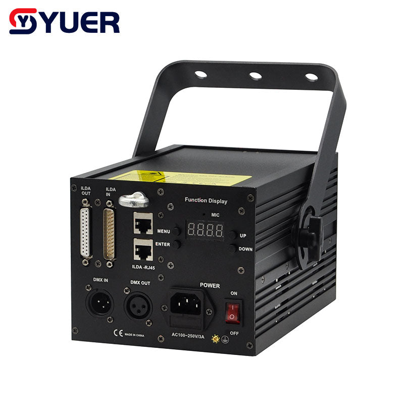 YUER™️ ILDA 1W/2W/3W Full Color Animation Beam Scanner  Laser Light Projector  Stage DJ Disco Bar Club Party Wedding Xmas Effect Show Lamp
