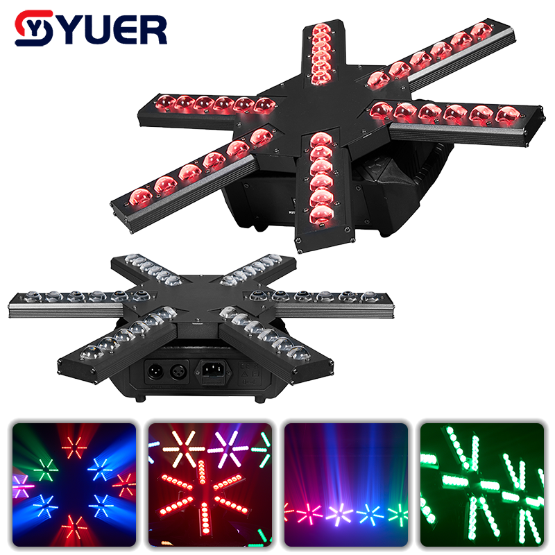 YUER™ NEW LED 36X3W RGB 3IN1 Effect Light With Infinite Rotation Voice control DMX512 For DJ Party flashing lights dance club Disco Stage Effect Light