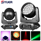 YUER™️Copy Martin LED 19X12W RGBW 4EN1 Lyre asservie avec lumière auxiliaire Wash Zoom RDM DMX512 pour DJ, effet de lumière de scène DMX, lumière de discothèque, bar DJ