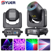 YUER™️LED Projecteur de scène Full-Color 5W 10W RGB 3EN1 Lyre Laser Avec Anneau Motif Commande Vocale Effet de Scène ILDA DMX512 Pour DJ Lumière Fête Danse Disco Bar Club Musique