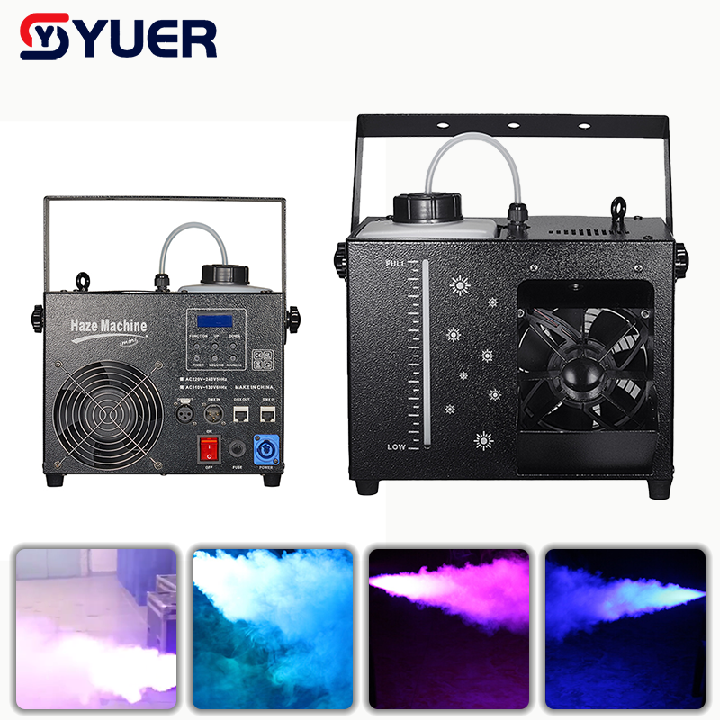 YUER™️ NEW Mold Mini Haze Machine 800W Mist Hazer Water Based Haze Concert Smoke Fog Machine DMX RJ45 Theater For Nightclub DJ Party