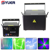 YUER™️ Nueva luz láser a todo color RGB de 10 W y 15 W con control por aplicación, luces de escenario DMX512 para efectos de escenario en discotecas, bodas y bares