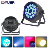 YUER™️Projecteur LED étanche IP65 18X10W RGBW Par avec effet Wash Stroboscope Contrôle Vocal DMX512 pour Disco DJ Projecteur Décoration de Fête Veilleuse