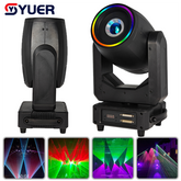 YUER™️NEW 30KPPS 10W RGB Full Color Moving Head Laser Light With Ring Animation Pattern ILDA DMX512 For DJ Disco Stage Party Bar Nightclub Lasershows