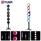 YUER™️ NOUVEAU Projecteur D'Effet Lumière de Scène DJ 6 Yeux 6X50W COB + RGB Réflecteur Lumière Télescopique DMX512 Réglable Pour Discothèque Bar Mariage Fête