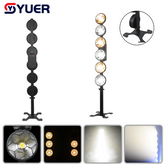 YUER™️6-Eye 6X50W Blanc+Blanc Chaud 2EN1 LED COB Rétro Lampe Verticale Orientable Télescopique DMX512 Pour DJ Scène Bar Discothèque