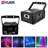 YUER™️NEW 12W RGB Laser Light With APP Control Animation Beam Scanner Voice control ILDA DMX512 For DJ Disco Stage Wedding Party Bar