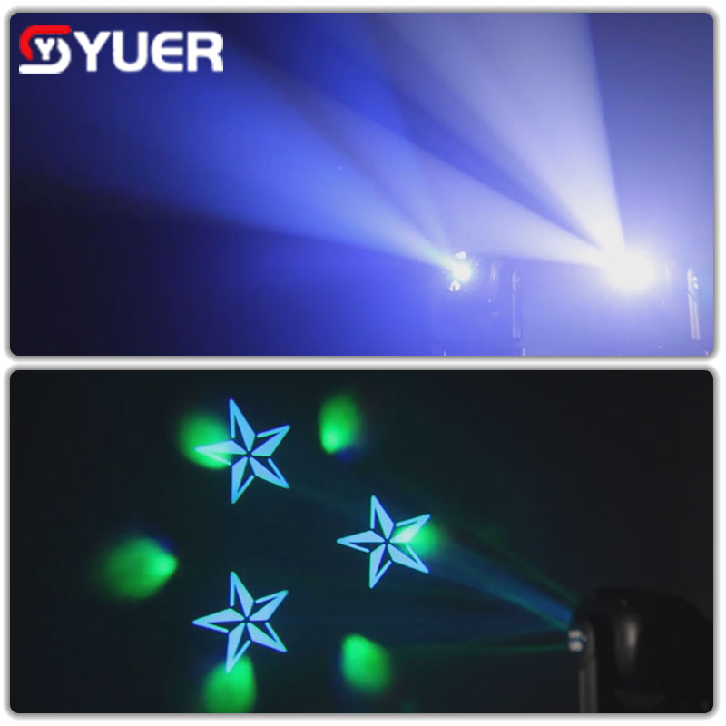 YUER™️ 6x10W LED Bee Eyes Gobo Moving Head Light 100W Beam Spot RGBW Stage Lighting Super Smooth Dimming for Wedding Party DMX 9/14CH