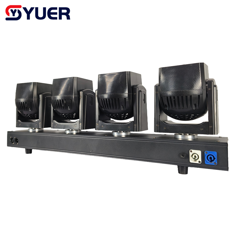 YUER™ 4x80W LED RGBW 4IN1 Moving Head  Beam Light  With Ring Infinite Rotation Wash DMX512 stage Effect For DJ Disco Wedding party Club