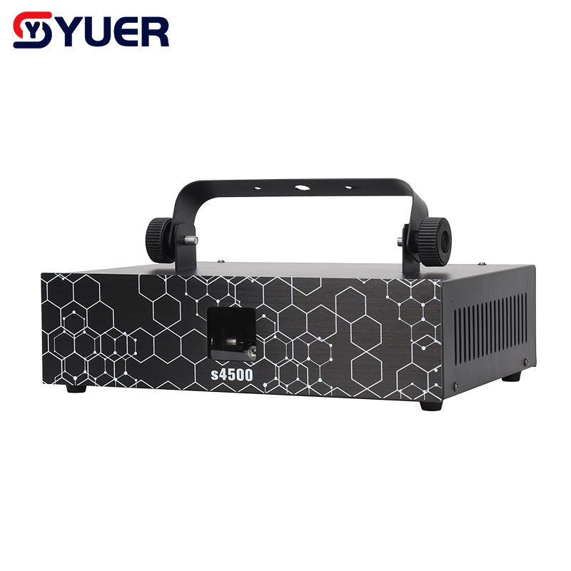 YUER™️ NEW 4.5W RGB Laser Beam Line Pattern Animation Scanner Projector DJ Disco Stage Lighting Effect Dance Party Holiday Bar Club DMX