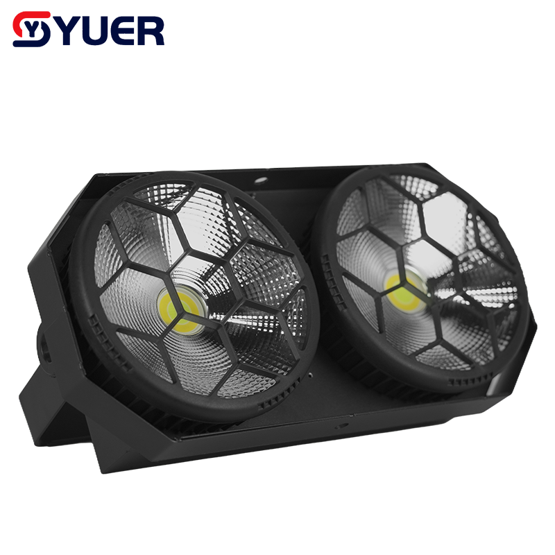 YUER™️Standard Edition 2Eyes 2x100W White+Warm White 2IN1 LED COB Blinder Light Cool and Warm White For DJ Party Stage Effect Lighting